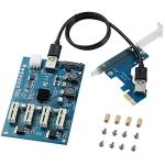 MZHOU 1X to 4 PCI-E Riser Card for Mining