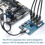 MZHOU 1X to 4 PCI-E Riser Card for Mining