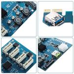 MZHOU 1X to 4 PCI-E Riser Card for Mining