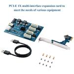 MZHOU 1X to 4 PCI-E Riser Card for Mining