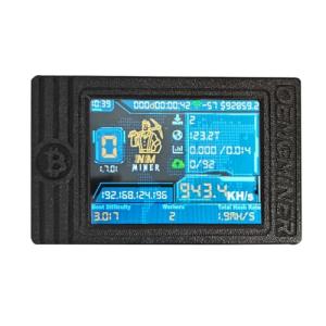 NerdMiner V2 MAX Solo Bitcoin Miner – 930KH/s Hash Rate, 1.5W Power, 3.125 BTC Win3, Compact 2.4G WiFi & Wired Connection, High-Efficiency Cryptocurrency Miner for Bitcoin Enthusiasts（Black