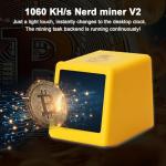 Nerdminer V2 Bitcoin Miner Binghe 1060 KH/s Nerd Miner V2 Intelligent Display with ESP32 and Table Clock Bitcoin Miner BTC Solo Lottery Miner Bitcoin Crypto Lottery Miner Compatible with Nerd Miner v2