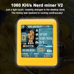Nerdminer V2 Bitcoin Miner Binghe 1060 KH/s Nerd Miner V2 Intelligent Display with ESP32 and Table Clock Bitcoin Miner BTC Solo Lottery Miner Bitcoin Crypto Lottery Miner Compatible with Nerd Miner v2