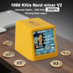 Nerdminer V2 Bitcoin Miner Binghe 1060 KH/s Nerd Miner V2 Intelligent Display with ESP32 and Table Clock Bitcoin Miner BTC Solo Lottery Miner Bitcoin Crypto Lottery Miner Compatible with Nerd Miner v2
