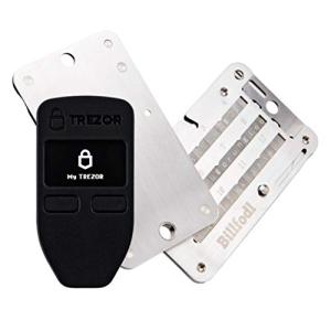 [Bundle] Trezor One + Billfodl Hardware Crypto Wallet | Store Your Bitcoin, Ehereum, ERC20 & More with Total Security | Cold Seed Storage SteelWallet + Trezor One Cryptocurrency Offline Hard Wallet