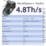 New NerdQaxe++ Hydro 4.8TH/s Bitcoin Miner - SHA-256 ASIC,15J/TH Efficiency,60W Ultra-Low Power,2.4G WiFi,Including PSU,Perfect for Mining Enthusiasts(in Stock)