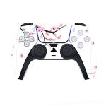 playvital Full Set Skin Decal for ps5 Console Digital Edition, Sticker Vinyl Decal Cover for ps5 Controller & Charging Station & Headset & Media Remote - Falling Cherry Blossom