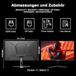 Minifire 27-inch 180Hz QHD Gaming Monitor, 2560x1440 IPS, 1ms MPRT, Adaptive Sync, 10-bit, 90% DCI-P3, 120% sRGB, HDR, Eye Care, AI Crosshair, HDMI 2.0&DP 1.2, VESA 100x100mm (MFG27F4Q)