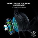 Razer Kraken V3 HyperSense - Wired USB Gaming Headset with Haptic Technology (TriForce Titanium 50 mm Drivers, THX Spatial Audio, Detachable HyperClear Cardioid Mic) Black