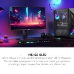MSI MAG 273QP QD-OLED X24 26.5 Inch WQHD Gaming Monitor - 2560 x 1440 Quantum Dot OLED Panel 240Hz / 0.03ms, 99% DCI-P3, ΔE≤2, DisplayHDR True Black 400, DP 1.4a, HDMI 2.1