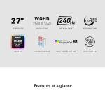 MSI MAG 273QP QD-OLED X24 26.5 Inch WQHD Gaming Monitor - 2560 x 1440 Quantum Dot OLED Panel 240Hz / 0.03ms, 99% DCI-P3, ΔE≤2, DisplayHDR True Black 400, DP 1.4a, HDMI 2.1