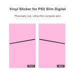 SYGTOYUE Skin Sticker for PS5 Slim Digital, Full Decal Cover, Protective Console Skin Wrap (Pink Vinyl, Scratch Resistant)