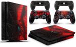 PS4 Slim Console Spiderman Skin Decal Vinal Sticker + 2 Controller Skins Set