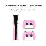 SYGTOYUE Skin Sticker for PS5 Slim Digital, Full Decal Cover, Protective Console Skin Wrap (Pink Vinyl, Scratch Resistant)