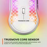 SteelSeries Aerox 3 - Holey RGB Gaming Mouse - Ultra-lightweight Water Resistant Design - 8,500 DPI TrueMove Core Optical Sensor - Snow