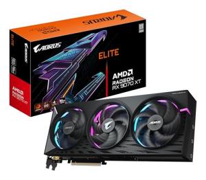 Gigabyte AORUS Radeon RX 9070 XT ELITE 16G Graphics Card - 16GB GDDR6, 256bit, PCI-E 5.0, 3100 MHz Core Clock, 2 x DisplayPort, 2 x HDMI, GV-R9070XTAORUS E-16GD
