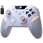 EasySMX X20 Wireless PC Controller with 7 Light Colours RGB/Hall Joystick Trigger, Mechanical Buttons, Bluetooth Gamepad for PC/Switch/Android/iOS/Steam/Mobile,Rechargeable Battery (1000mAh)