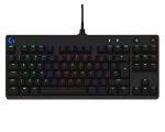 Logitech G PRO Mechanical Gaming Keyboard – Ultra Portable Tenkeyless Design, Detachable Micro USB Cable, Advanced GX Blue Clicky Switches, LIGHTSYNC RGB Backlit Keys, QWERTY UK, PC/Mac - Black