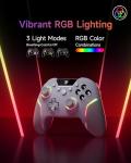 EasySMX X20 Wireless PC Controller with 7 Light Colours RGB/Hall Joystick Trigger, Mechanical Buttons, Bluetooth Gamepad for PC/Switch/Android/iOS/Steam/Mobile,Rechargeable Battery (1000mAh)