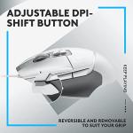 Logitech G G502 X Wired Gaming Mouse - LIGHTFORCE hybrid optical-mechanical primary switches, HERO 25K gaming sensor, compatible with PC - macOS/Windows - White