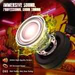 ATTACK SHARK L30PRO Wireless Gaming Headset, 7.1 Surround Sound, EQ Modes, 50mm Drivers, Tri-Mode Connectivity, 1100mAh Battery, Over-Ear Headset with Detachable Noise-Cancelling Mic for PC -Red