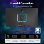 Z-Edge Curved Gaming Monitor 27 Inch 180Hz 1ms MPRT Full HD 1080P VA Panel 1500R 16:9 Curved LED Monitor, FreeSync HDR10, DisplayPort & HDMI Port, Support VESA 100x100mm