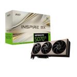 MSI GeForce RTX 5070 Ti 16G INSPIRE 3X OC Graphics Card - RTX 5070 Ti GPU, 16GB GDDR7 (28Gbps/256-bit), PCIe 5.0 - Triple Fan Thermal Design (3 x STORMFORCE Fan) - HDMI 2.1b, DisplayPort 2.1b
