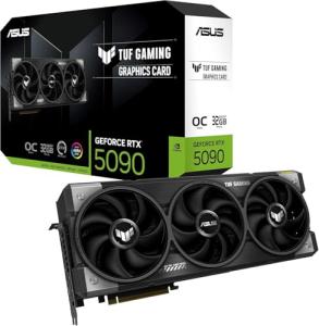 ASUS TUF Gaming GeForce RTX 5090 32GB GDDR7 OC Edition Gaming Graphics Card (PCIe 5.0, HDMI/DP 2.1, 3.6-slot, military-grade components, protective PCB coating, axial-tech fans, vapor chamber)