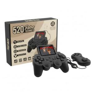 CRONOVA Retro Handheld Game Console – 520 Classic Games Preloaded, Mini Portable Emulator, 2.4” Color LCD Screen, TV Output, Double Player, Rechargeable Battery, Gift for Kids & Adults