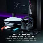 Turtle Beach Stealth 600 Black PC Wireless Gaming Headset w/ 80hr Battery, 50mm Speakers & Bluetooth for PC, PS5, PS4, Nintendo Switch and Mobile