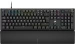 CORSAIR K70 CORE RGB Mechanical Wired Gaming Keyboard with Palmrest – Pre-Lubed MLX Red Linear Switches, SOCD, ABS Painted Keycaps, Sound Dampening, Media Control Dial, QWERTY UK – Black
