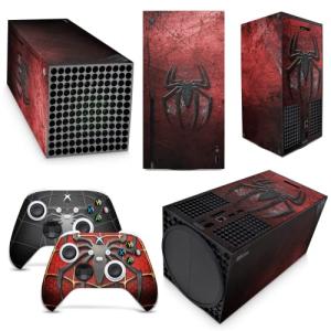 GNG Spider Skins Compatible with Xbox Series Series X Console Decal Vinal Sticker + 2 Controller Set