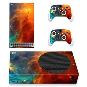 playvital Orange Star Universe Custom Vinyl Skins for Xbox Series S, Wrap Decal Cover Stickers for Xbox Series S Console Controller