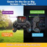 CRONOVA Retro Handheld Game Console – 520 Classic Games Preloaded, Mini Portable Emulator, 2.4” Color LCD Screen, TV Output, Double Player, Rechargeable Battery, Gift for Kids & Adults