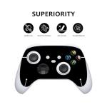 playvital Black Custom Vinyl Skins for Xbox Series S, Wrap Decal Cover Stickers for Xbox Series S Console Controller