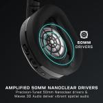 Turtle Beach Stealth 600 Black PC Wireless Gaming Headset w/ 80hr Battery, 50mm Speakers & Bluetooth for PC, PS5, PS4, Nintendo Switch and Mobile