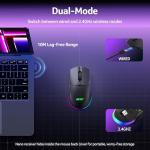 acer Wireless Gaming Mouse for Laptop, 24,000 DPI Wired Computer Gaming Mouse with 8 Programmable Buttons, Left & Right Hand, RGB Lighting Mice Gamer, Rechargeable, Long Battery Life for PC, Desktop