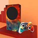playvital Orange Star Universe Custom Vinyl Skins for Xbox Series S, Wrap Decal Cover Stickers for Xbox Series S Console Controller