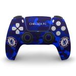 Head Case Designs Officially Licensed Chelsea Football Club Camouflage Mixed Logo Vinyl Faceplate Gaming Skin Decal Compatible With Sony PlayStation 5 PS5 Disc Edition Console & DualSense Controller