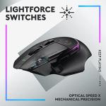 Logitech G G502 X PLUS LIGHTSPEED Wireless RGB Gaming Mouse - Optical mouse with LIGHTFORCE hybrid switches, LIGHTSYNC RGB, HERO 25K gaming sensor, compatible with PC - macOS/Windows - Black