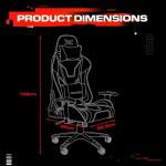 X-Rocker Agility Gaming Chair, Computer Chair with Headrest and Lumbar Support, Height Adjustable Gaming Chair with Swivel Seat for Office Home Working, Faux Leather & Adjustable Ergonomics - RED