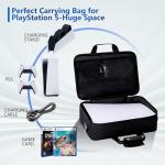 G-STORY Carry Case, Carrying Travel Case Compatible with PlayStation 5 Console,Travel Case Bag with Zinc Alloy Zippers for Console, Controllers and Accessories,Controller Skin*1