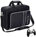 G-STORY Carry Case, Carrying Travel Case Compatible with PlayStation 5 Console,Travel Case Bag with Zinc Alloy Zippers for Console, Controllers and Accessories,Controller Skin*1