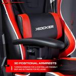 X-Rocker Agility Gaming Chair, Computer Chair with Headrest and Lumbar Support, Height Adjustable Gaming Chair with Swivel Seat for Office Home Working, Faux Leather & Adjustable Ergonomics - RED