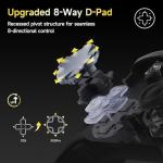 EasySMX X05 Pro Wireless Controller for PC Ergonomic Skin-Like Grip, Quiet-Touch Low-Noise Buttons, Dual Triggers, Hall Joysticks, 2 Programmable Buttons, RGB, 1000mAh Battery