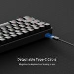 NEWMEN GM611 Gaming Keyboard,60% Percent Mechanical Keyboard 61 Keys LED Backlit Anti-Ghosting Black Keycaps Wired Gaming Keyboard Qwerty for PC, Windows, Gamer, Office, Typists（Red Switches）