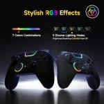EasySMX X05 Pro Wireless Controller for PC Ergonomic Skin-Like Grip, Quiet-Touch Low-Noise Buttons, Dual Triggers, Hall Joysticks, 2 Programmable Buttons, RGB, 1000mAh Battery