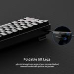 NEWMEN GM611 Gaming Keyboard,60% Percent Mechanical Keyboard 61 Keys LED Backlit Anti-Ghosting Black Keycaps Wired Gaming Keyboard Qwerty for PC, Windows, Gamer, Office, Typists（Red Switches）