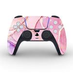 PlayVital Cosmic Pink Gold Marble Effect Full Set Skin Decal for ps5 Console Disc Edition,Sticker Vinyl Decal for ps5 Controller & Charging Station & Headset & Media Remote