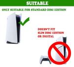 Plates for PS5 Playstation Disc Edition, Replacement Black Faceplates Covers for Disc Edition Console Skin Shell Side Plates